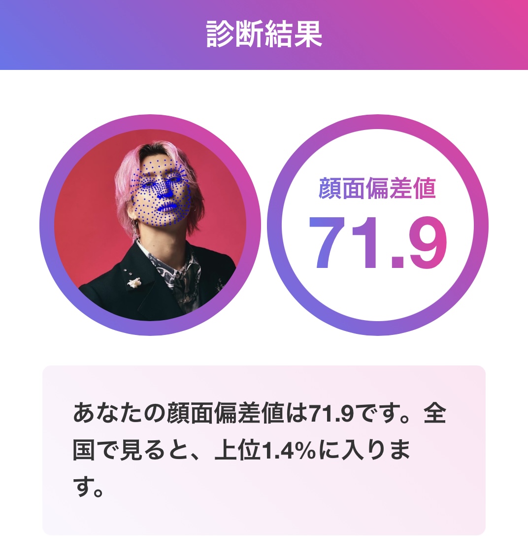 佐久間大介 顔面偏差値